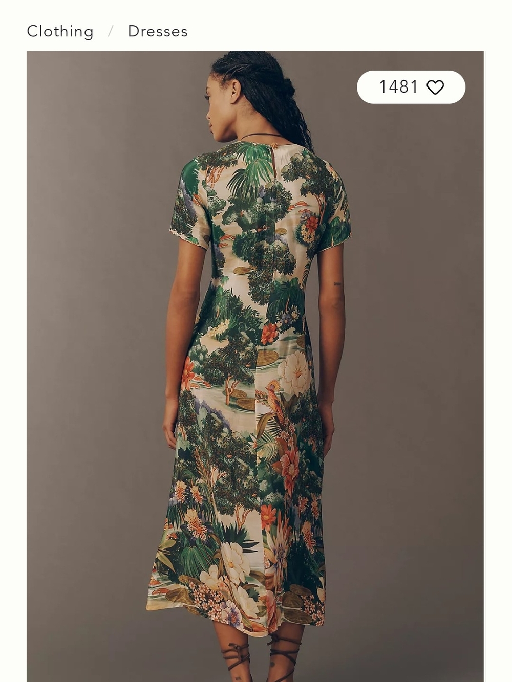 Farm Rio Short-Sleeve Garden Midi Dress - Picture 2 of 4